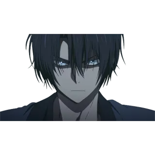 😠 2a02f7b2 anime, personaggio, maschio, serio, occhi blu whatsapp sticker