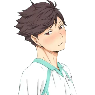 😚 554c7d5c Oikawa Tooru Haikyuu!! อนิเมะ, ตัวละคร, ไฮคิว, โออิคาวะ, โทโอรุ, แฟนอาร์ต whatsapp sticker