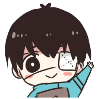 ✋ fcb9752b Ken Kaneki Tokyo Ghoul อนิเมะ, มังงะ, Tokyo Ghoul, เคน คาเนกิ, ตัวละคร, จิบิ, กูล whatsapp sticker