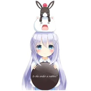 Gochuumon wa Usagi desu ka !  Ayaka whatsapp stickers