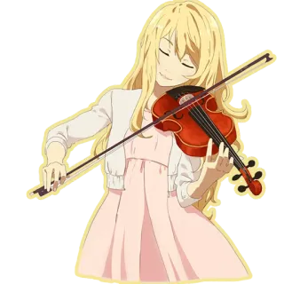 Shigatsu wa Kimi no Uso @Nekosticker whatsapp stickers