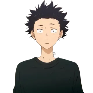 😧 924aaac3 Shoya Ishida A Silent Voice Anime, Shoya, Dáng hình thanh âm, Nhân vật telegram sticker