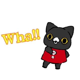 😦 b0ec8f82 Wha!! kucing, imut, kartun, Wha, seruan telegram sticker