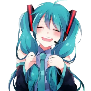 ☺️ 1422f03d Hatsune Miku Anime, Vocaloid, Hatsune Miku, Musique, J-Pop telegram sticker