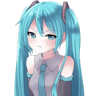😤 e8d9202f Hatsune Miku Anime, Vocaloid, Mignon, Miku telegram sticker