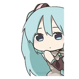 👀 ea9bc4da Hatsune Miku Fille anime, Chibi, Vocaloid, Mignon, Kawaii, Manga telegram sticker