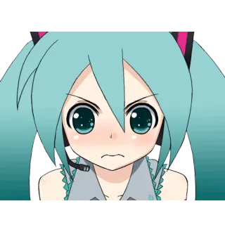 😡 fba2df6e Hatsune Miku Anime, Vocaloid, Miku, Mignon, Kawaii telegram sticker
