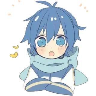 😍 5fef04ea Kaito Anime, Vocaloid, Kaito, Kawaii, Süß, Chibi telegram sticker
