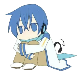 😕 719eb9b3 Kaito Anime, Vocaloid, Kaito, Chibi, Süß telegram sticker