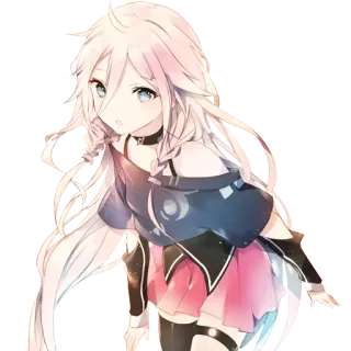 😶 39d68536 动漫女孩, 可爱, 卡通, 长发, 粉色裙子 telegram sticker