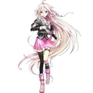 🙁 9d38666d 动漫, Vocaloid, 角色, 女孩, 卡通, 卡哇伊, 可爱, 动漫女孩 telegram sticker