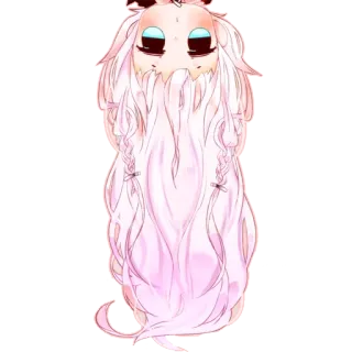 👀 a914ec85 动漫, 漫画, 可爱, 卡哇伊, 粉色头发, 卡通 telegram sticker