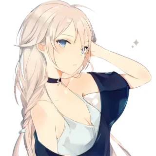 😗 d9b7bf98 动漫, 女孩, 角色, 插画, 可爱, 卡哇伊 telegram sticker