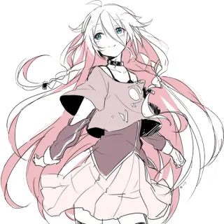 😊 f4fbf5e1 动漫, 漫画, 女孩, 角色, 粉色头发, Vocaloid telegram sticker