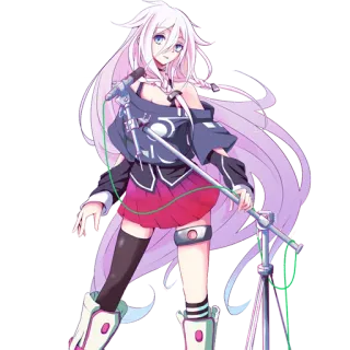 🎤 fae15f17 动漫, 女孩, 偶像, 歌手, 麦克风, 音乐, 动漫女孩, 角色 telegram sticker