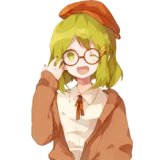 😉 41c30c57 Anime, Cartoon, Meisje, Personage, Illustratie telegram sticker