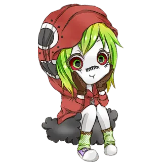 😙 456e109f Anime, Personage, Schattig, Digitale kunst, Cartoon, Manga telegram sticker