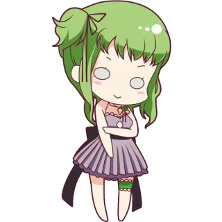 😀 4bb9252b Anime, Chibi, Schattig, Meisje, Cartoon telegram sticker