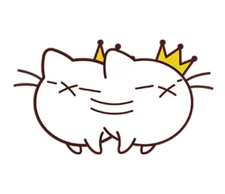 😑 796eb73a gatto, carino, adesivo, animale, corona, cartone animato, gattino telegram sticker