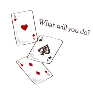 ❔ 5d48030e What will you do? kartu remi, as, pertanyaan, permainan, kartu telegram sticker