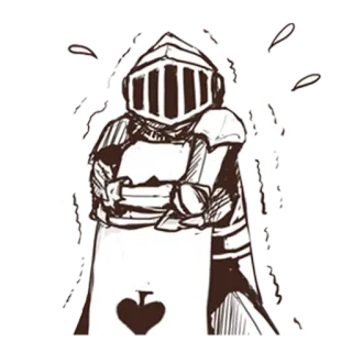 😥 7c8ca21b ksatria, baju zirah, sekop, jubah, abad pertengahan, karakter telegram sticker
