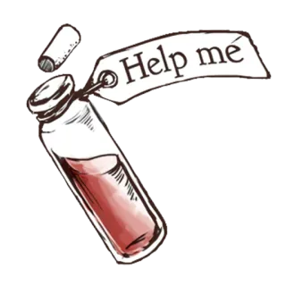 🙏 efe0fa5f Help me bantuan, botol, darah, permintaan, pesan, putus asa telegram sticker