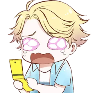 😢 42239c86 Yoosung Kim Mystic Messenger Anime, Videogioco, Kawaii, Carino, Yoosung Kim, Mystic Messenger, Scioccato telegram sticker