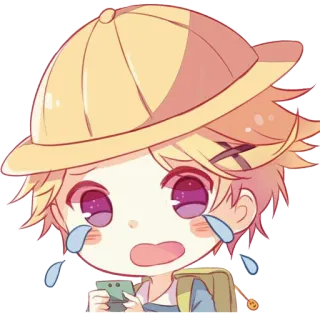 😭 bbc9f257 Anime, Pianto, Triste, Cartone animato, Chibi, Kawaii telegram sticker