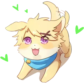 💚 f152e363 Cartone animato, Cane, Anime, Carino, Chibi, Animale, Mascotte telegram sticker