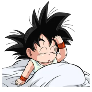 🙄 691f87e2 Goku Dragon Ball гоку, драгон болл, аниме, манга, сонный, уставший whatsapp sticker