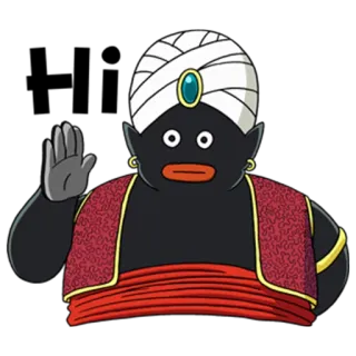 ✋ 6ed19f14 Mr. Popo Dragon Ball Мистер Попо, Драгон Болл, Аниме, Мультфильм, Персонаж whatsapp sticker