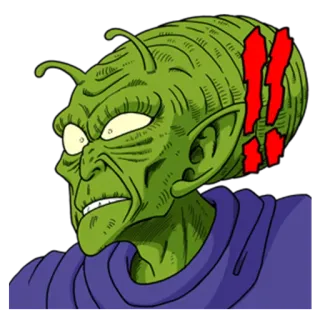 ‼️ f685c62b Guru Dragon Ball Z dragon ball z, гуру, аниме, мультфильм, намекианец, инопланетянин, шокирован whatsapp sticker