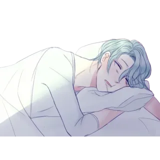 😪 f2473139 アニメ, 睡眠, 眠い, ベッド, リラックス telegram sticker