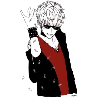 😎 543c3aa7 SALT อนิเมะ, มังงะ, เกลือ, ท่าทาง, ผู้ชาย, คน telegram sticker