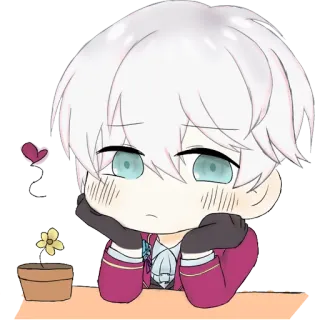 ❤️ 561e5fbf อนิเมะ, การ์ตูน, น่ารัก, คาวาอิ, จิบิ, เศร้า, หัวใจ, ดอกไม้ telegram sticker