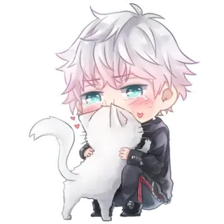 😍 92a89c1b อนิเมะ, แมว, น่ารัก, คาวาอิ, จิบิ, สติกเกอร์, ภาพประกอบ telegram sticker