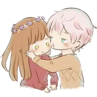 😚 99cec397 น่ารัก, อนิเมะ, คู่รัก, จูบ, โรแมนติก, ความรัก telegram sticker