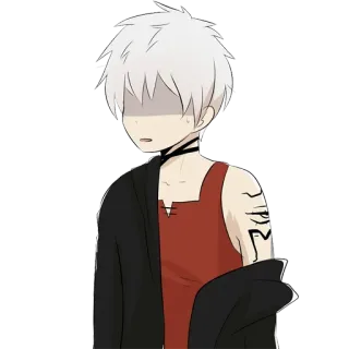 😱 d67dd090 อนิเมะ, เด็กผู้ชาย, ผมขาว, การ์ตูน, ตัวละคร telegram sticker