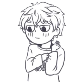 😚 f731f221 การ์ตูน, ภาพวาด, สเก็ตช์, ตัวละคร, เศร้า, น่ารัก telegram sticker