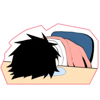 😪 30b8f1b9 triste, deprimido, anime, llorando, cansado, agotado, deprimido whatsapp sticker