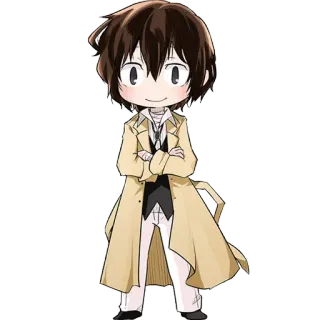 😃 56fc7c0c Osamu Dazai Bungou Stray Dogs 动漫, 漫画, Q版, 太宰, 太宰治, 文豪野犬 telegram sticker