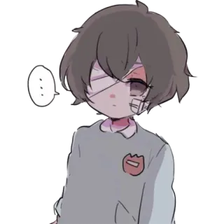😒 5c81250d 动漫, 受伤, 绷带, 卡通, 角色 telegram sticker