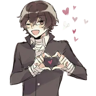 ❤️ 6d3623ef 动漫, 爱心, 卡通, 微笑, 人物 telegram sticker