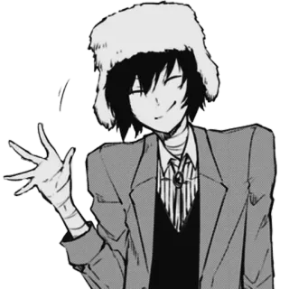 👋 6e6e56ae Osamu Dazai Bungou Stray Dogs 动漫, 太宰治, 文豪野犬, 漫画 telegram sticker