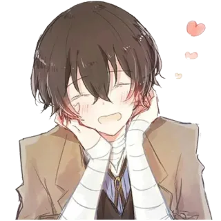 ☺️ 7a5a7005 动漫, 男孩, 哭泣, 可爱, 悲伤, 绷带 telegram sticker