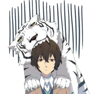 😐 957f8672 Osamu Dazai Bungo Stray Dogs 动漫, 老虎, 角色, 文豪野犬 telegram sticker