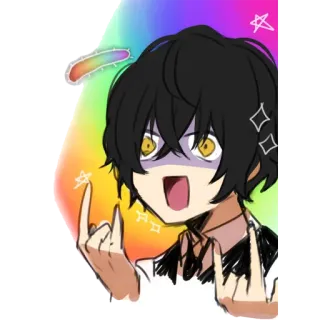 😀 addd63d2 动漫, 卡通, 冒犯手势, 青春 telegram sticker