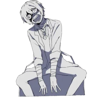 😀 bbea4d04 动漫, 角色, 可怕, 恐怖, 令人毛骨悚然的 telegram sticker