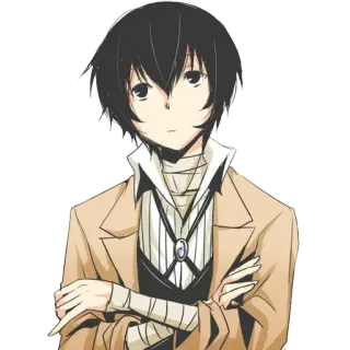 😗 dad294c9 Osamu Dazai Bungo Stray Dogs 动漫, 漫画, 角色, 太宰, 文豪野犬, 太宰治 telegram sticker