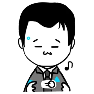😌 37d8a8e3 Connor Detroit: Become Human Android, 未来, ビデオゲーム, コナー, Detroit: Become Human, ステッカー whatsapp sticker